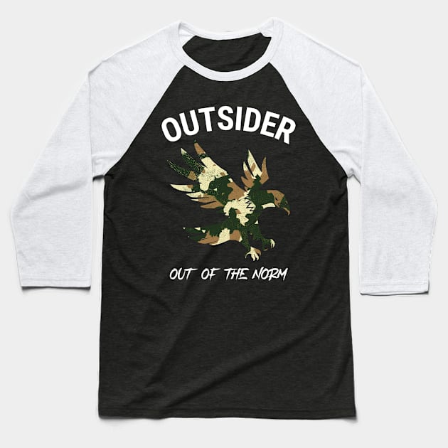 OUTSIDER OUT OF THE NORM Baseball T-Shirt by HEROESMIND